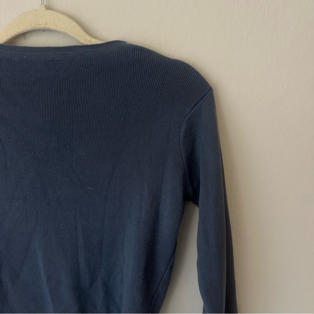 Brandy Melville Blue Jumper Cardigan Cropped - Picture 8 of 9